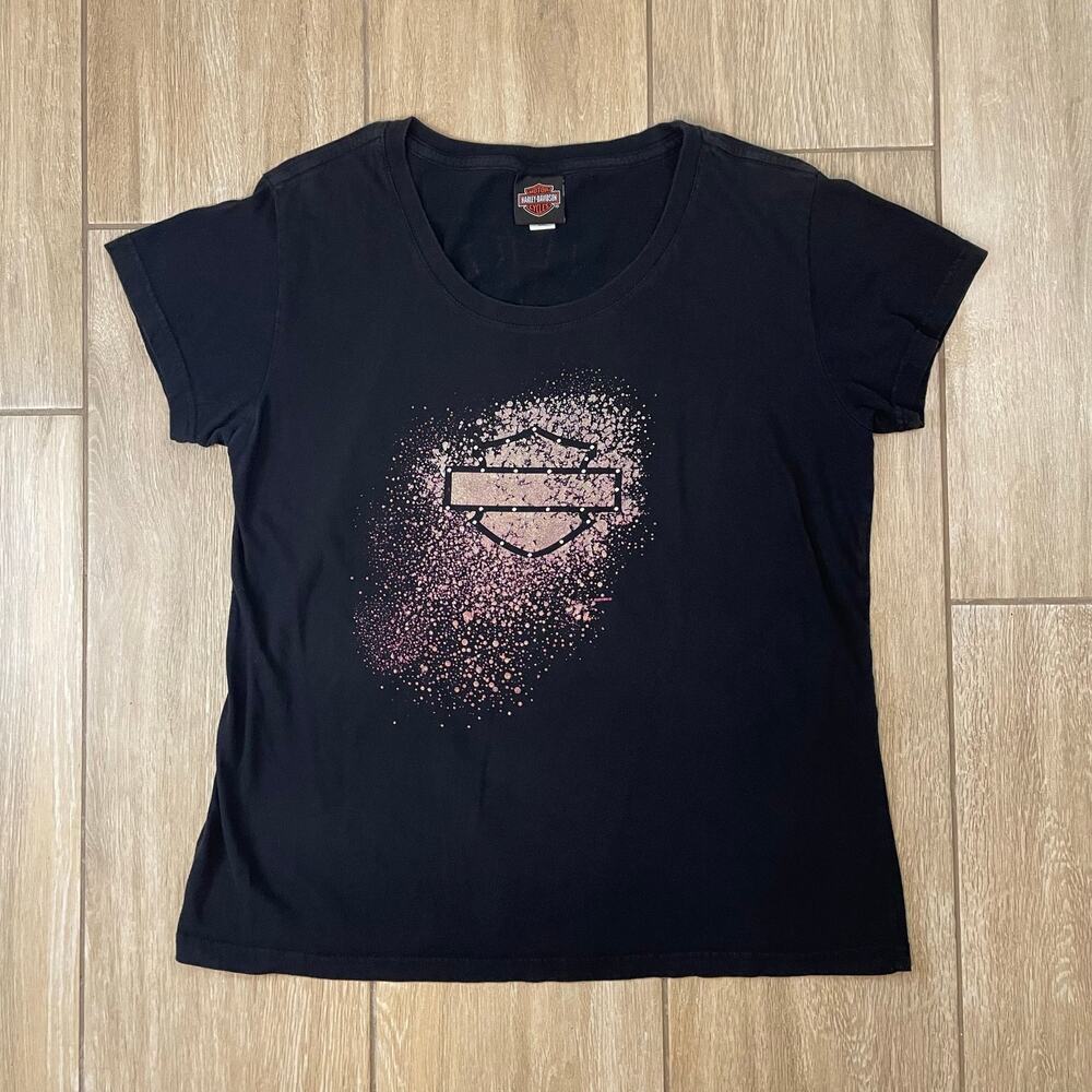 Harley-Davidson Silverton Colorado Dealer Tee Women’s XXL Pink Spray Logo